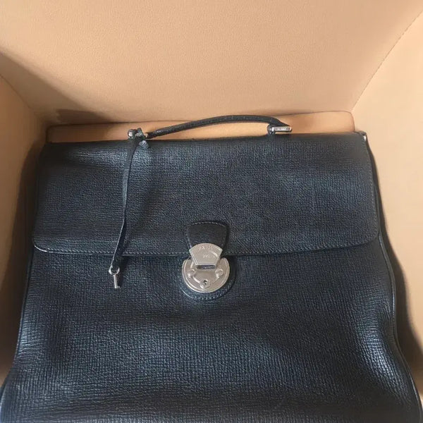 [BUNJANG] Bally Leather Briefcase Black / 발리가죽 서류 가방 블랙