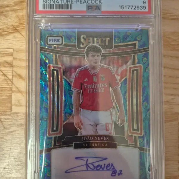 [BUNJANG] 2023-24 Select FIFA Joao Neves Signature Peacock Auto Card PSA 9 / 2023-24 셀렉트 FIFA 주앙 네베스 시그니처 피콕 오토 카드 PSA 9
