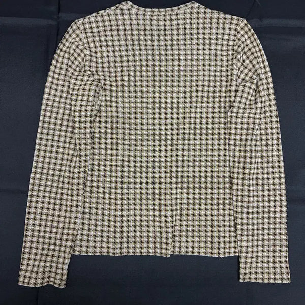 [BUNJANG] Comme des Garçons Tricot Check Puff Shoulder Top / 꼼데가르송 트리콧 체크 퍼프 숄더 톱