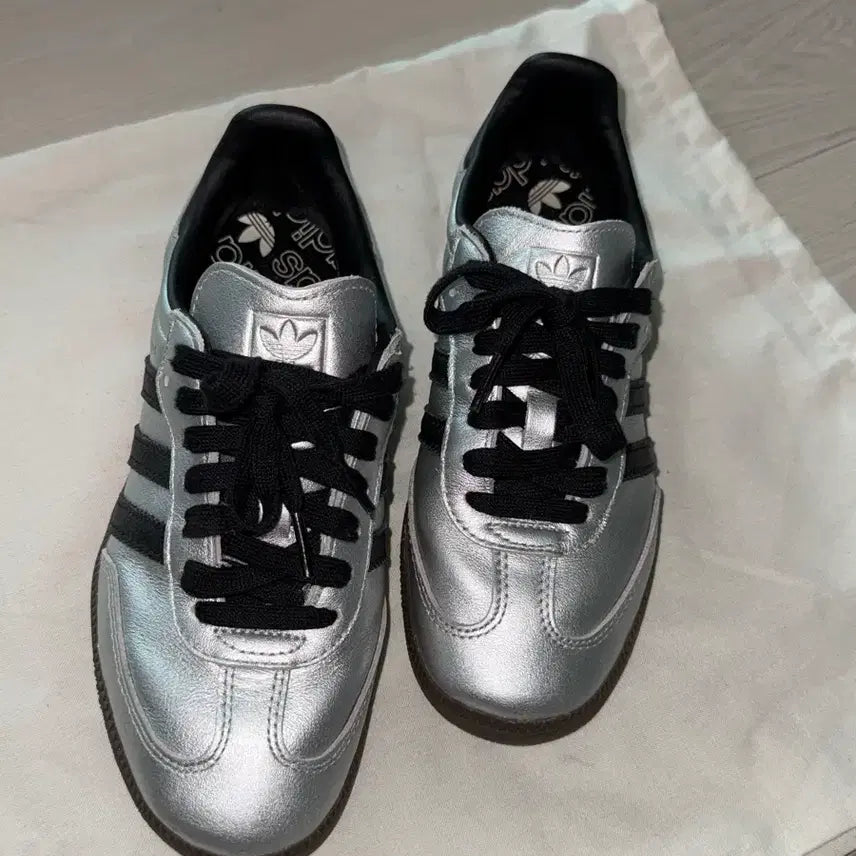 [BUNJANG] Adidas Samba OG Silver Metallic Core Black / 아디다스 삼바 OG 실버 메탈릭 코어 블랙 (230)