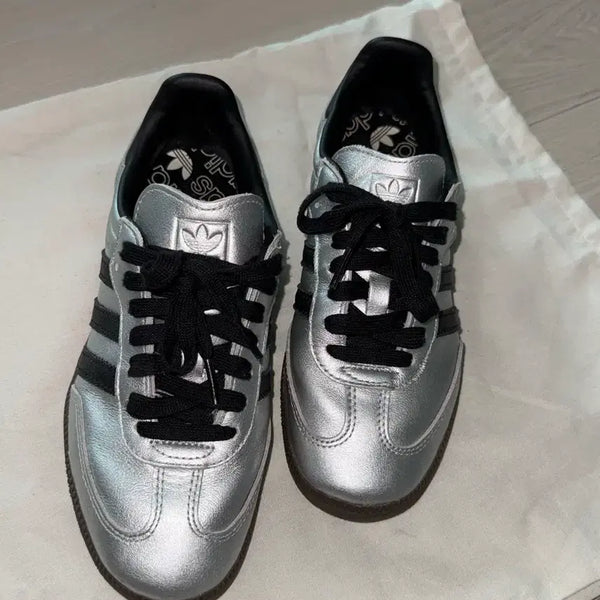 [BUNJANG] Adidas Samba OG Silver Metallic Core Black / 아디다스 삼바 OG 실버 메탈릭 코어 블랙 (230)