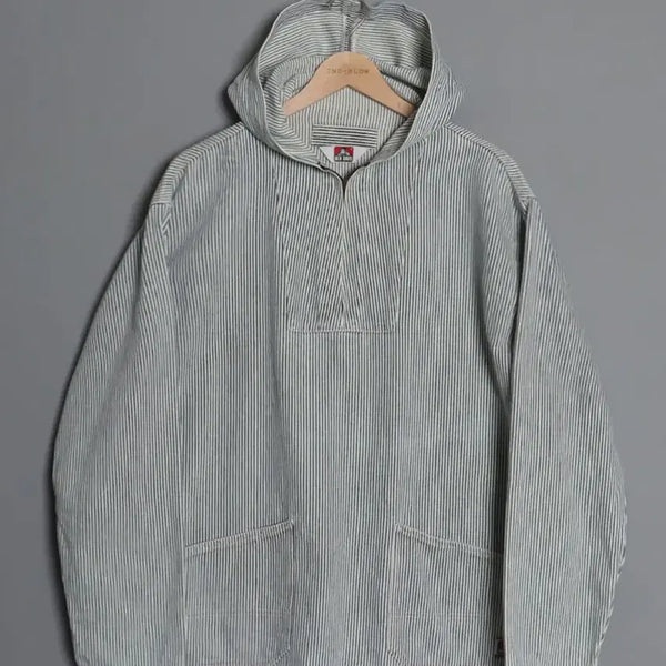 [BUNJANG] Ben Davis Hickory Denim Pullover Hoodie / BEN DAVIS Hickory Denim Pullover Hoodie