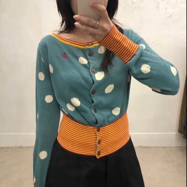 [BUNJANG] Vivienne Westwood Dot Cardigan / (레어) 비비안웨스트우드 도트 가디건