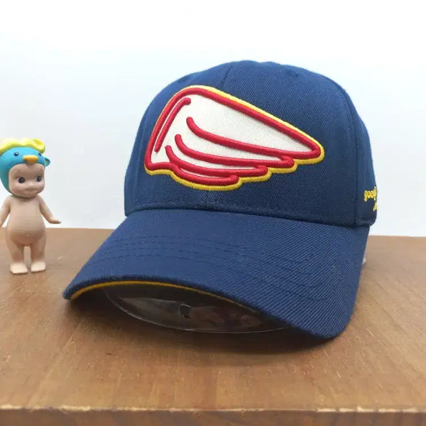 [BUNJANG] GOOGIMS COMPANY Y2K Fly Cap Wing Embroidery Flexfit Baseball Cap Navy / Y2K 구김스 컴퍼니 플라이캡 날개 자수 스냅백 플렉스핏 야구모자 네이비