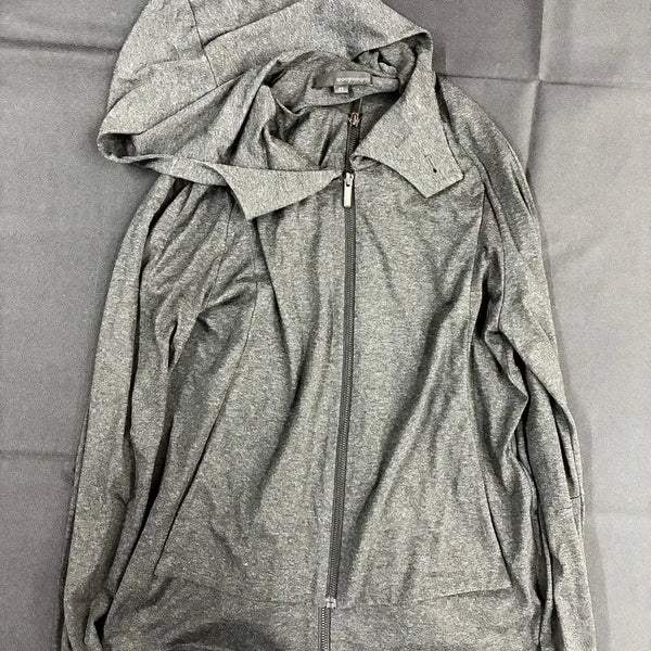 [BUNJANG] Wooyoungmi Archive Grey Jersey Drape Hooded Rider Zip-Up Jacket / 우영미 아카이브 그레이 저지 드레이프 후드 라이더 집업 재킷