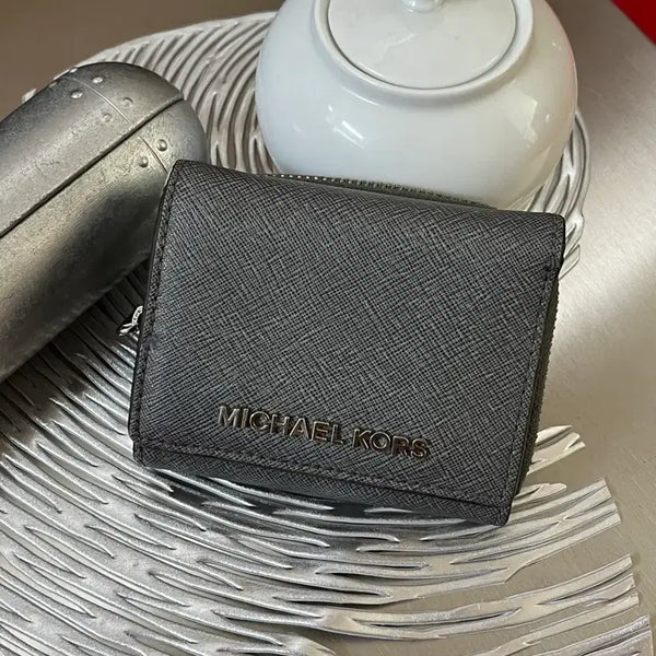 [BUNJANG] Michael Kors Women's Bi-Fold Wallet Grey / 마이클코어스 여성 반지갑 그레이