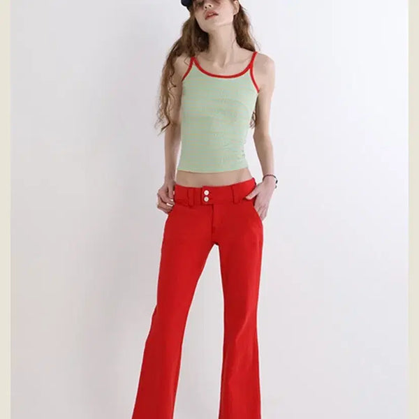 [BUNJANG] Winkle Inner Double Sleeveless Mint/Red / 새상품) 그린버터 윙클 이너 더블 슬리브리스 민트/레드