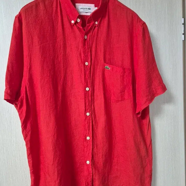 [BUNJANG] Lacoste 100% Linen Shirt XL / 라코스테  린넨 셔츠  린넨남방 100프로 XL