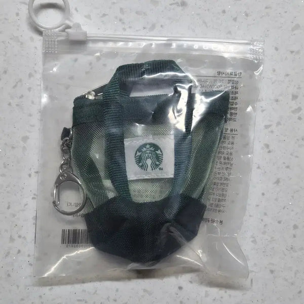 [BUNJANG] Starbucks Mesh Mini Tote Bag Keychain Green / 스타벅스 매쉬 미니 토트백 키링 그린