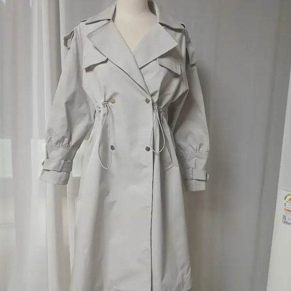 [BUNJANG] Light Gray Trench Coat Jacket / 새상품) 연그레이 트렌치 코트 자켓