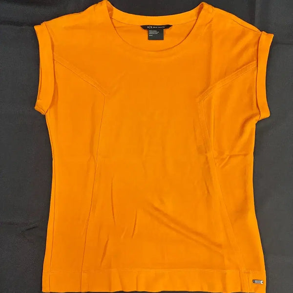 [BUNJANG] Armani Exchange 2016 SS Orange Panel Cut Stretch Top / 2016 SS 아르마니 익스체인지 오렌지 패널 절개 스트레치 탑