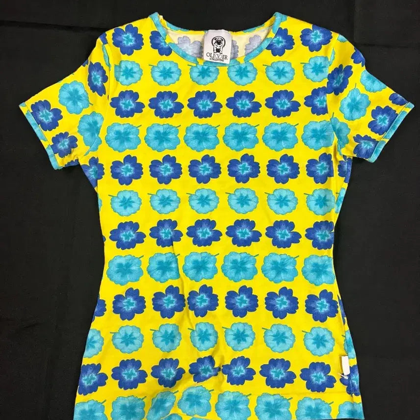 [BUNJANG] 90s Valentino Floral Cotton T-Shirt / 90s 올리버 바이 발렌티노 플로럴 코튼 티셔츠