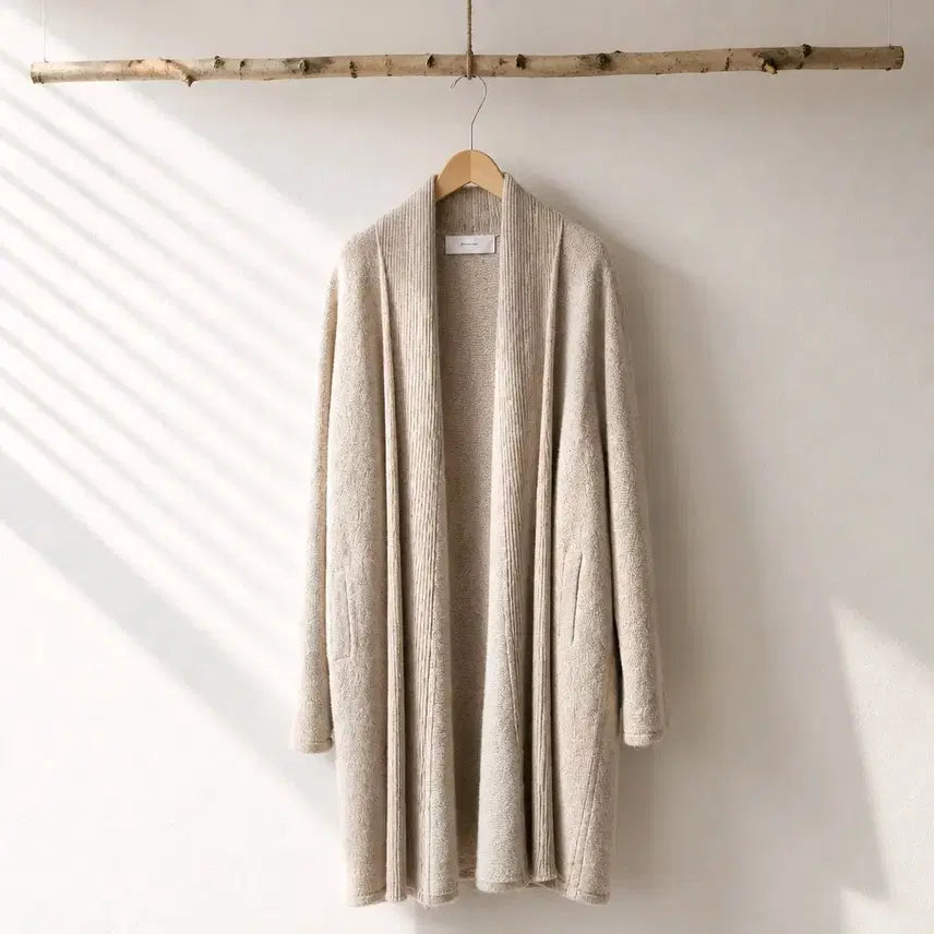 [BUNJANG] Fleur de glace 100% Cashmere Shawl Collar Long Cardigan (F Size) / Fleur de glace 캐시미어 100% 숄카라 롱 가디건 F사이즈