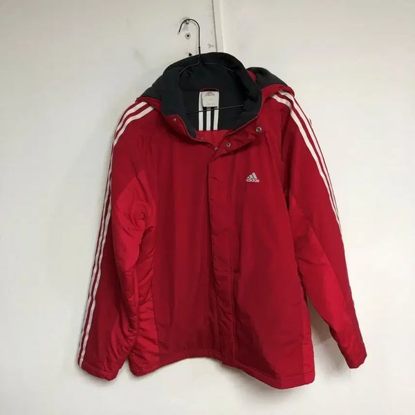 [BUNJANG] Adidas Men's Winter Hooded Jacket / 아디다스 남성 겨울 후드자켓 100L@9943