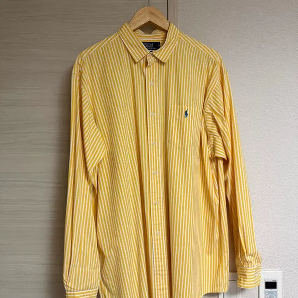 [BUNJANG] Polo Ralph Lauren Yellow Stripe Men's Shirt / 폴로 셔츠