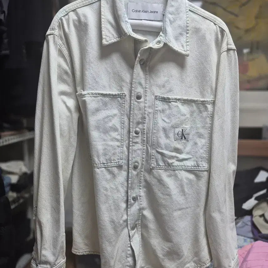 [BUNJANG] Calvin Klein Jeans Denim Shirt / 캘빈클라인진스 데님 셔츠