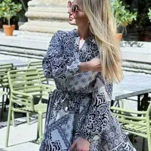 [BUNJANG] ZARA Patterned Dress XS / 자라(ZARA) 패턴 원피스 XS
