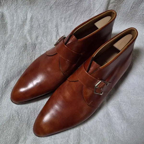[BUNJANG] John Lobb Highgate Single Monk Chukka Boots Brown Museum Calf UK 8EE / John Lobb/존롭/Highgate/브라운뮤지엄카프/UK8EE