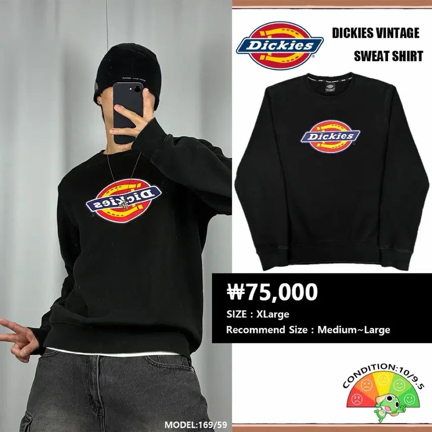 [BUNJANG] Dickies Signature Logo Sweatshirt / <디키즈 시그니처 로고 맨투맨> No.1976