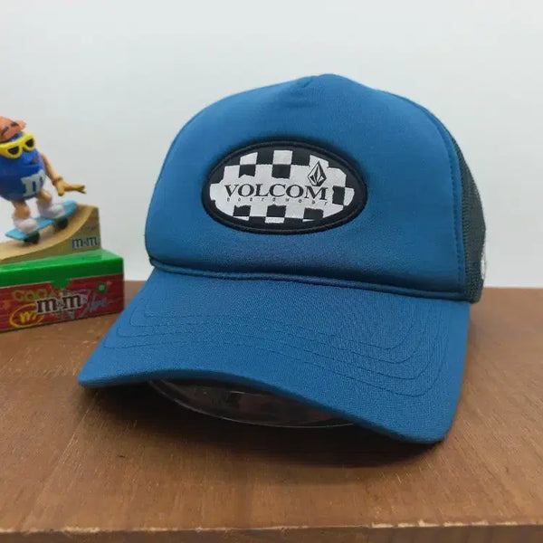 [BUNJANG] Volcom Signature Stone Logo Mesh Trucker Cap Navy / 볼컴 시그니처 스톤 로고 메쉬 캡 야구 모자 트러커 캡 네이비