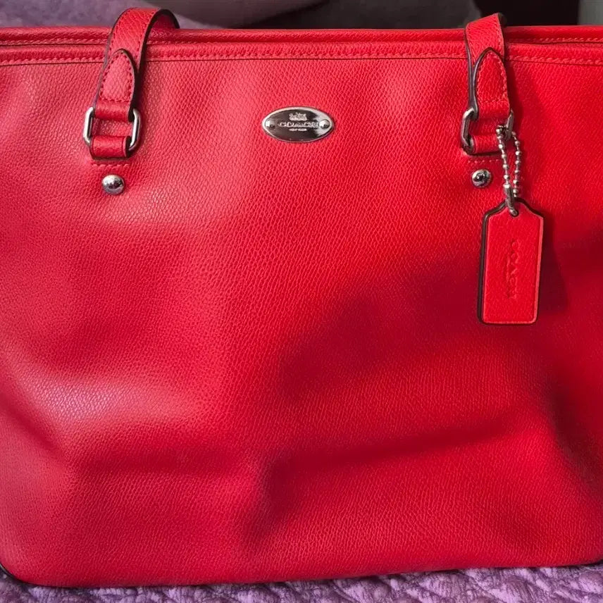 [BUNJANG] Coach Red Tote Bag / 코치 토트백 레드