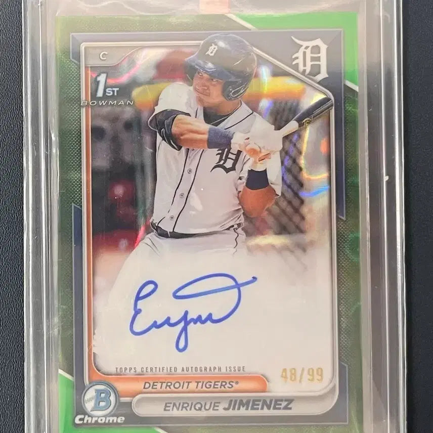 [BUNJANG] Enrique Jimenez 1/99 Green Refractor Autograph Card / (MLB) 엔리케 히메네즈 99한정 오토