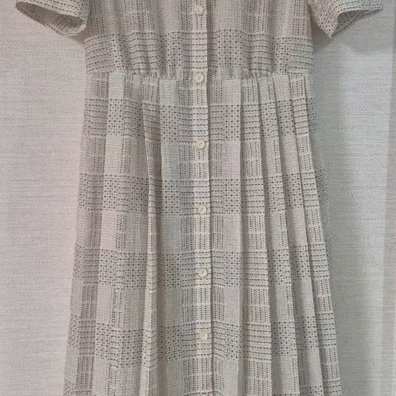[BUNJANG] On&On Check Pattern Pleated Shirt Dress / 온앤온 체크 패턴 셔츠 원피스