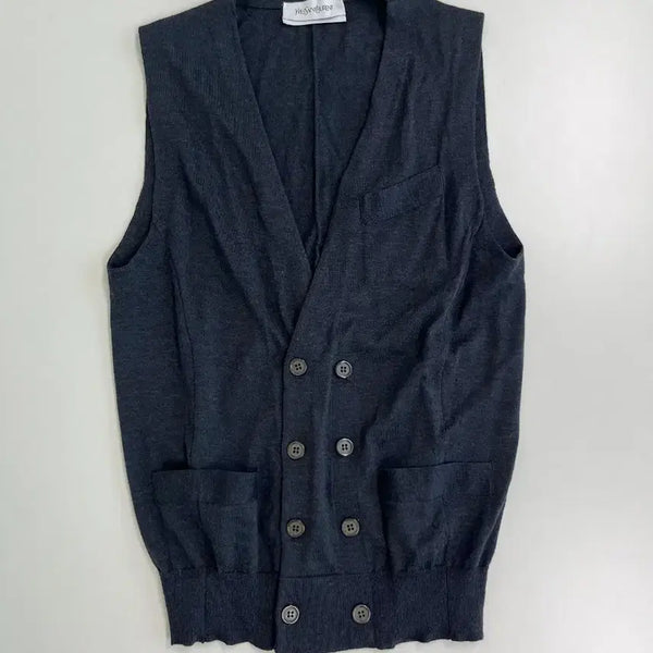 [BUNJANG] Yves Saint Laurent Vintage Double-Breasted Knit Vest / [정품/S] 입생로랑 빈티지 더블 브레스티드 니트 조끼