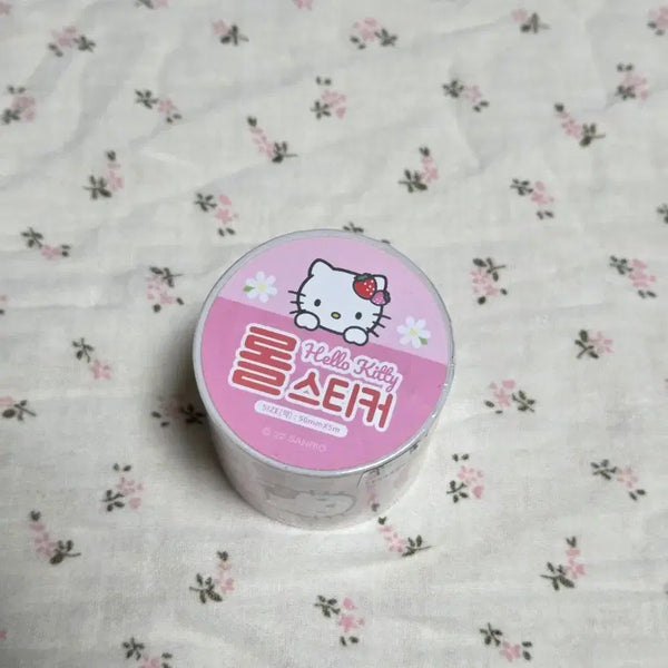 [BUNJANG] Hello Kitty Stationery Strawberry Roll Stickers / 헬로키티 문방구 롤 스티커 딸기
