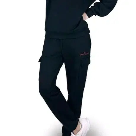 [BUNJANG] Stone Island Cotton Terry Sweatshirt & Jogger Set / 스톤아일랜드 코디 조거 트레이닝 세트