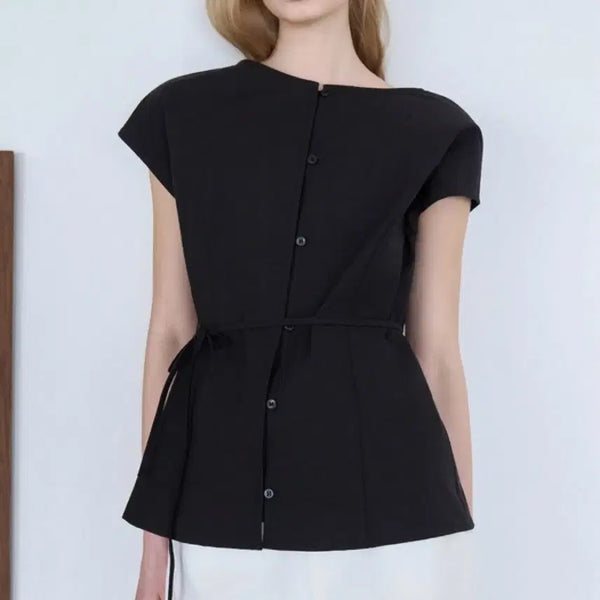 [BUNJANG] Le Vetti Boat Neck Blouse / 르베티 보트넥 블라우스 새상품