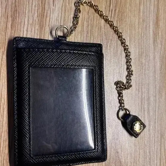 [BUNJANG] Prada Card Wallet with Gold Chain and Jewels / 프라다 카드지갑