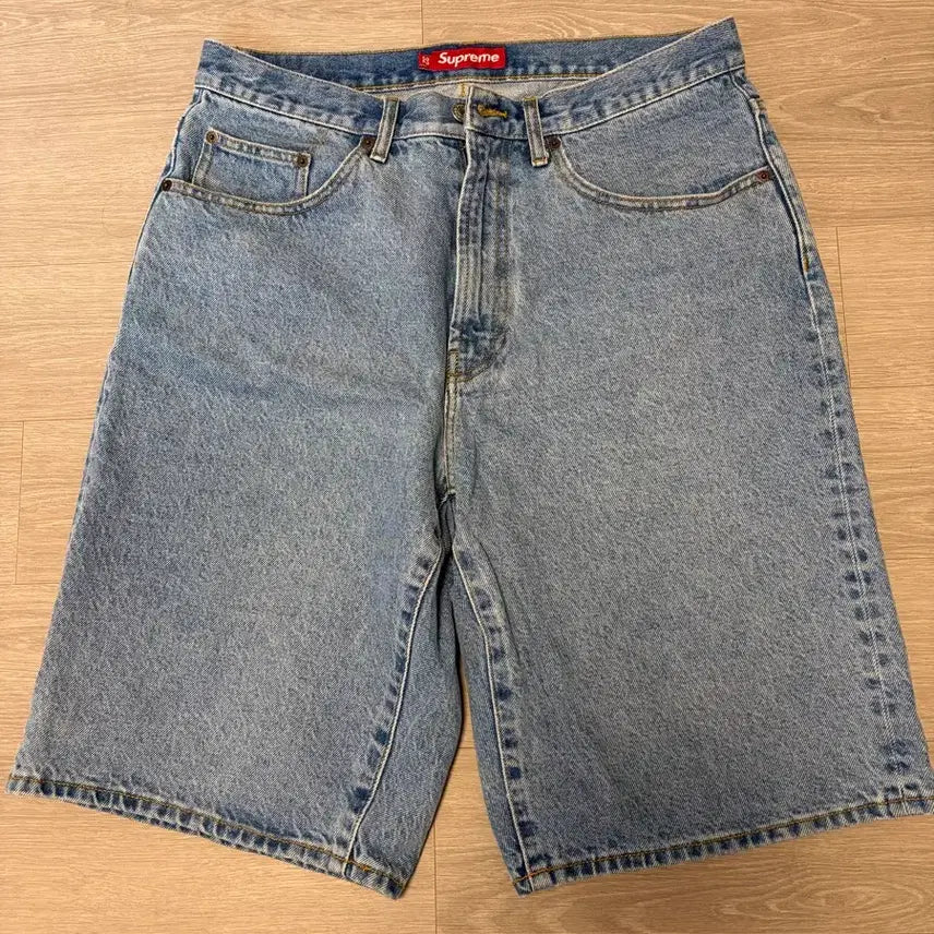 [BUNJANG] Supreme Baggy Denim Shorts Washed Blue Size 32 / 슈프림 배기 데님 쇼츠 워시드 블루 32사이즈