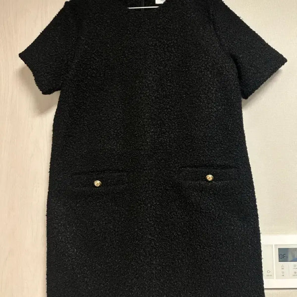 [BUNJANG] Propér Black Tweed Short-Sleeve Dress / 새상품 도매택 프로퍼 블랙 트위드 반팔 원피스