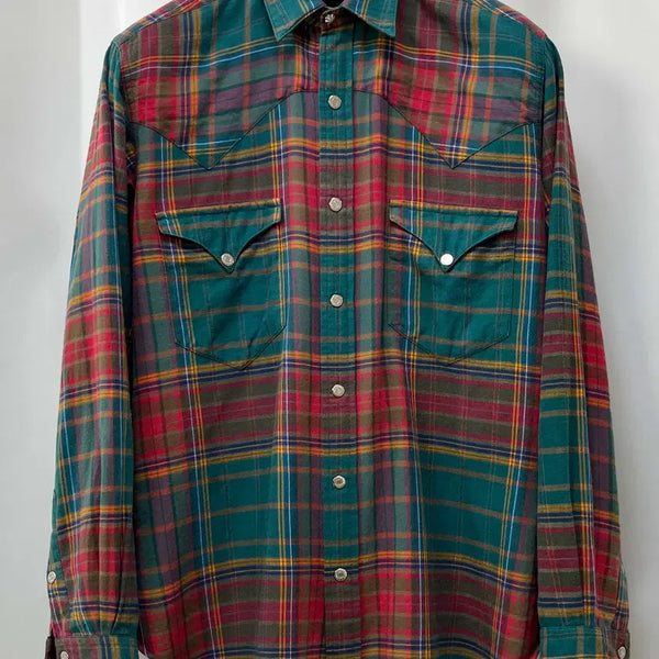 [BUNJANG] 80's Polo Ralph Lauren Concho Southwestern Flannel Western Shirt / 80's 폴로 랄프로렌 콘초 사우스 웨스턴 플란넬 웨스턴 셔츠
