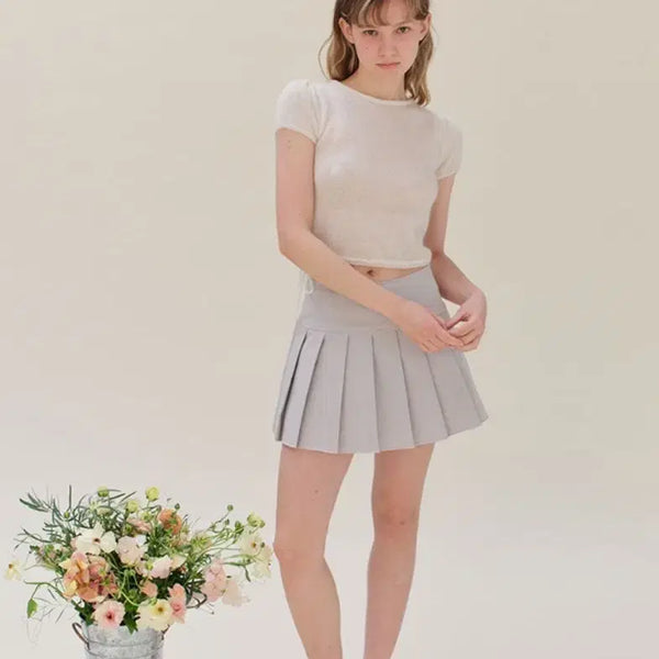 [BUNJANG] Lirycots Sorbet Short-Sleeve Knit Ivory / (택포) 릴리코츠 소르베 반팔니트 아이보리