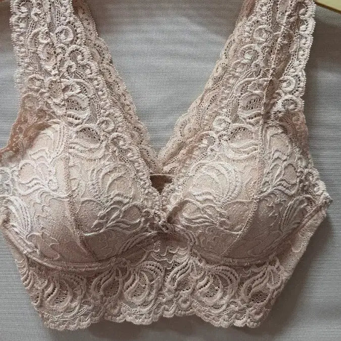 [BUNJANG] Lace Bra - Beige, L / 레이스 브라 베이지L