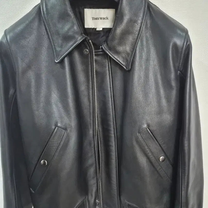 [BUNJANG] Tonywack Leather Shearling Bomber Jacket / 토니웩 레더 시어링 붐버자켓 M