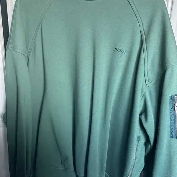 [BUNJANG] JUUN.J 2022 Oversized Sweatshirt Green M / 준지 JUUN.J 22시즌 오버핏 맨투맨 그린 M 실착 1회