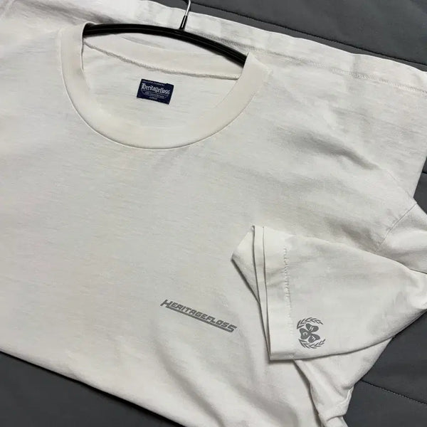 [BUNJANG] Heritage Floss Silk Reflective Short Sleeve T-Shirt White / [L]헤리티지플로스 실켓 리플렉티브 반팔 화이트