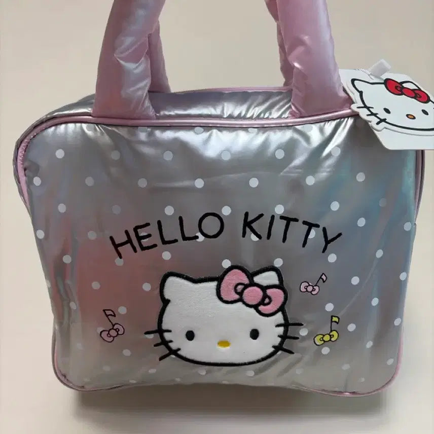 [BUNJANG] Hello Kitty Silver Square Pouch Bag / 귀여운 헬로키티 실버 사각 파우치 가방 새상품