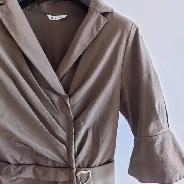 [BUNJANG] EIGHTH SHELL Dress Khaki / 잇미샤 원피스 카키