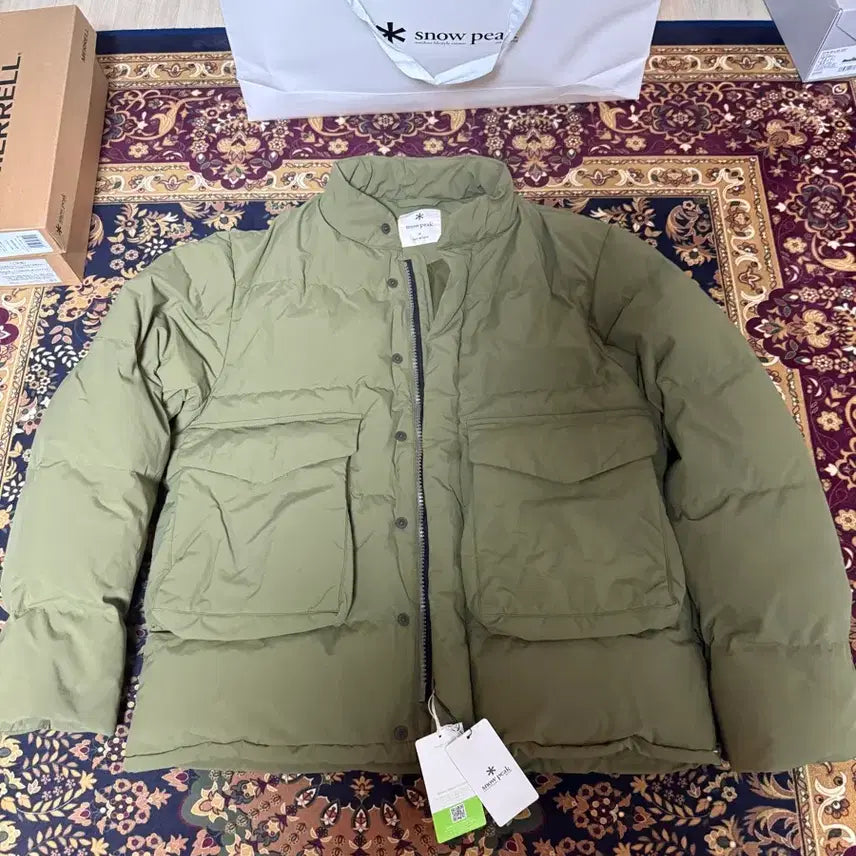 [BUNJANG] Snow Peak Recycled Down Jacket Olive M / 스노우피크 리사이클 다운자켓 올리브 M