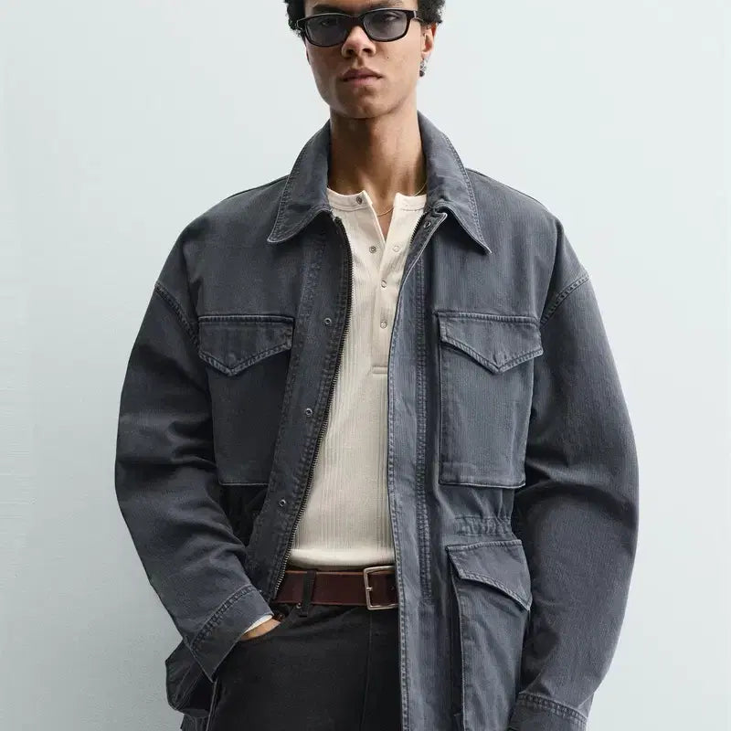 [BUNJANG] Zara Cotton Washed Structured Parka (Field Jacket, Military Jacket) / M] 자라 코튼 워싱 스트럭처 파카 Zara (필드자켓, 밀리터리 자켓)