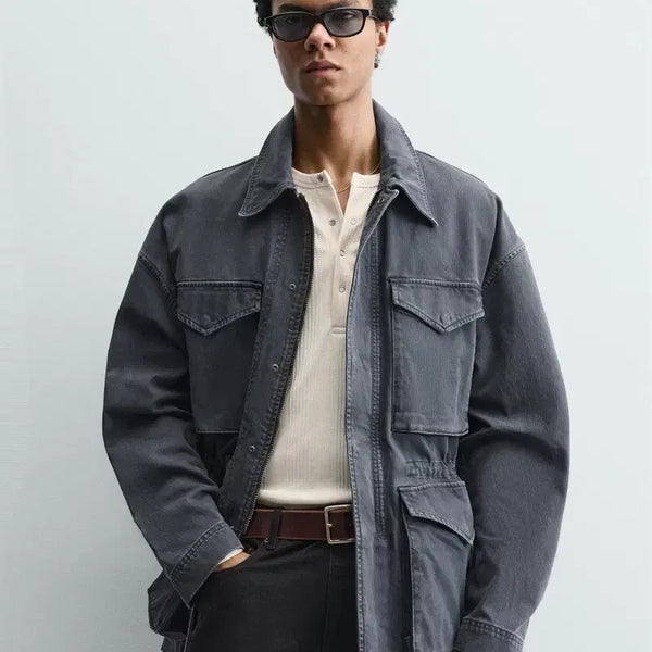[BUNJANG] Zara Cotton Washed Structured Parka (Field Jacket, Military Jacket) / M] 자라 코튼 워싱 스트럭처 파카 Zara (필드자켓, 밀리터리 자켓)