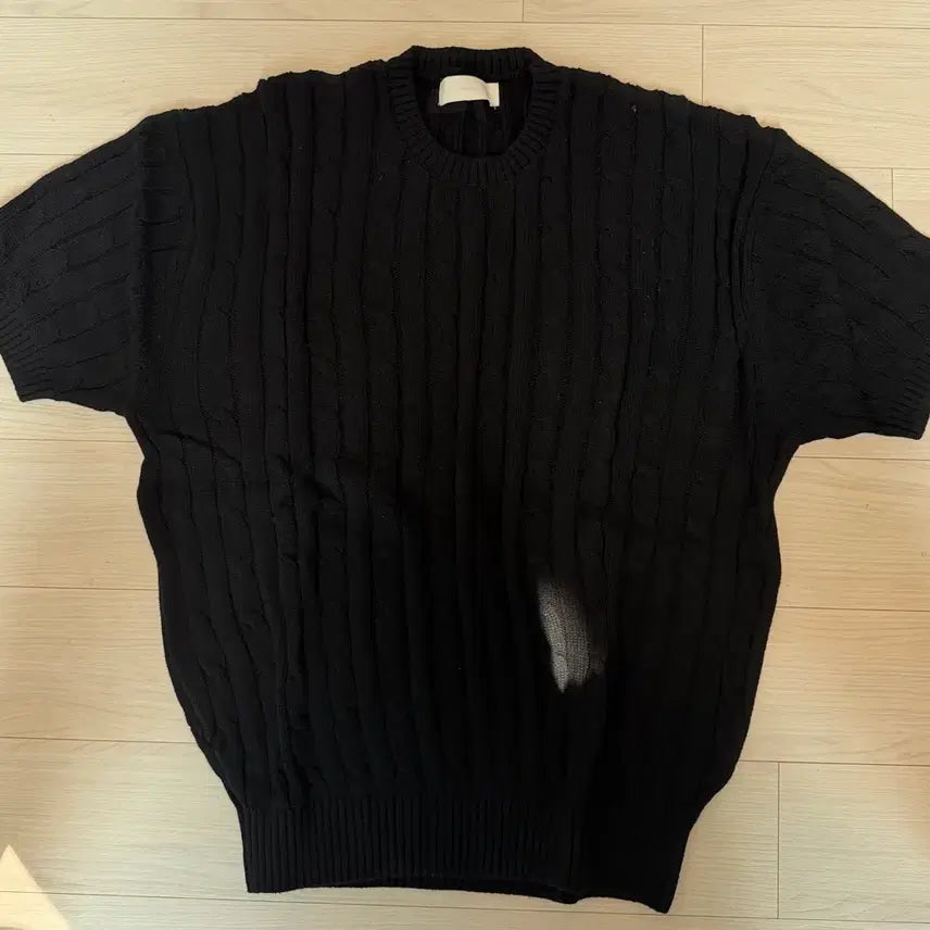 [BUNJANG] Minav Soft Cotton Cable Round Knit XL / 미나브 소프트코튼 케이블 라운드 니트