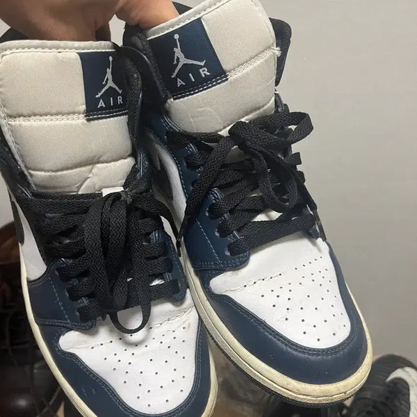 [BUNJANG] Nike Air Jordan 1 Mid White Navy / 조던1 미드 화이트 네이비