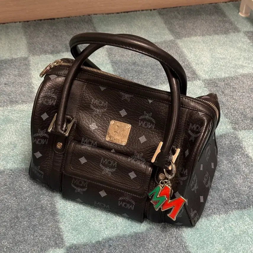[BUNJANG] MCM Visetos Monogram Boston Tote Bag / MCM 비세토스 모노그램 보스턴 토트백