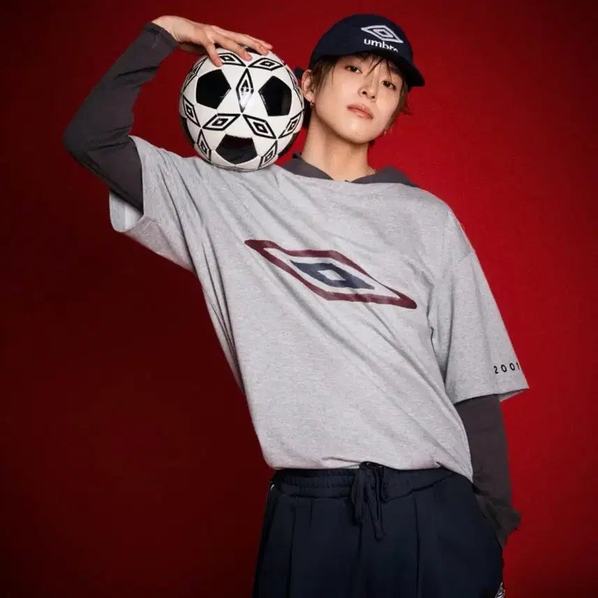 [BUNJANG] TREASURE Asahi Umbro T-Shirt Grey L / 트레저 아사히 엄브로 반팔 그레이 100 (L)