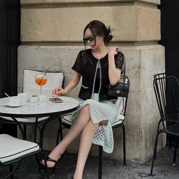 [BUNJANG] Maison Selle Mint Mesh Skirt S / 메종설레 민트 스커트 s